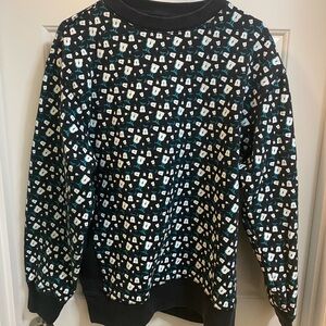Undefeated Black and White Patterned Sweater-Vintage